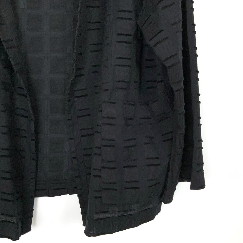 New Eileen Fisher Textured Organic Cotton Soffo Black Jacket Sz 1X - Picture 6 of 16